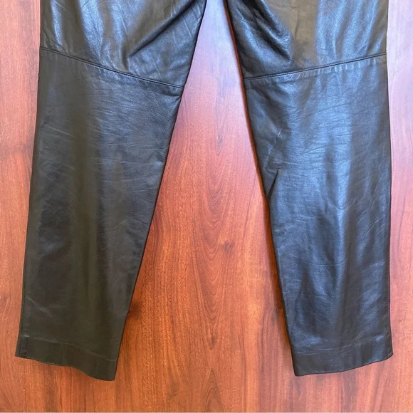ST JOHN COLLECTION Leather Pants Black Size 6 Marie Gray - Picture 7 of 7